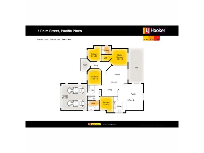 7 Palm Street, Pacific Pines QLD 4211 Floorplan
