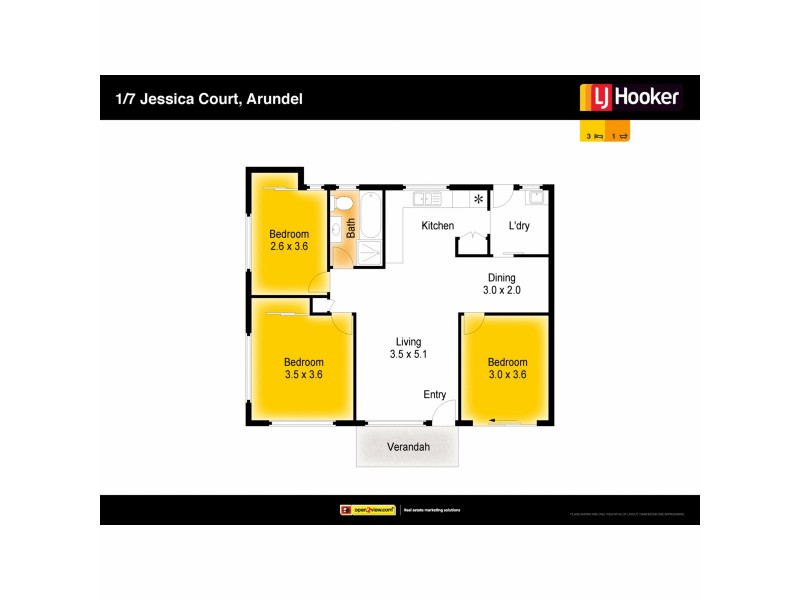 1/7 Jessica Court, Arundel QLD 4214 Floorplan