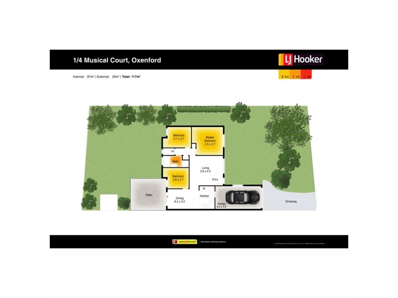 1/4 Musical Court, Oxenford QLD 4210 Floorplan