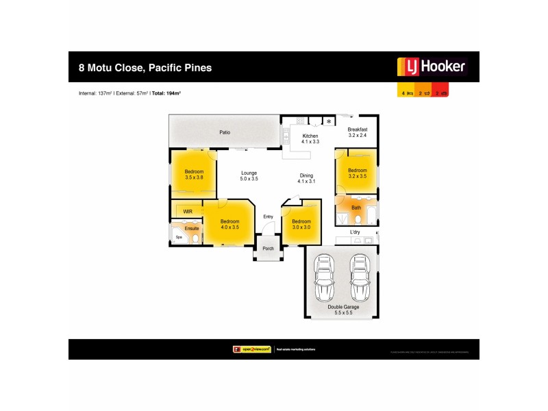 8 Motu Close, Pacific Pines QLD 4211 Floorplan