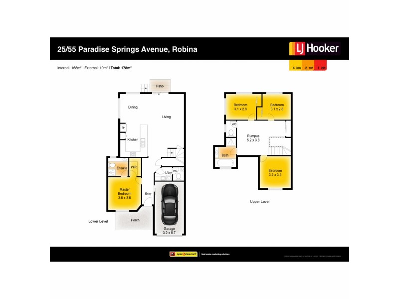 25/55 Paradise Springs Avenue, Robina QLD 4226 Floorplan