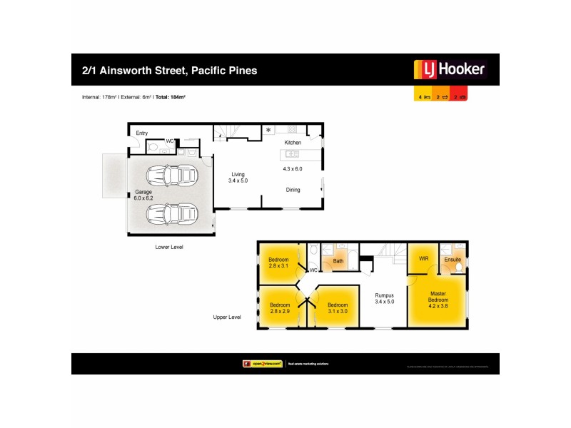 2/1 Ainsworth Street, Pacific Pines QLD 4211 Floorplan