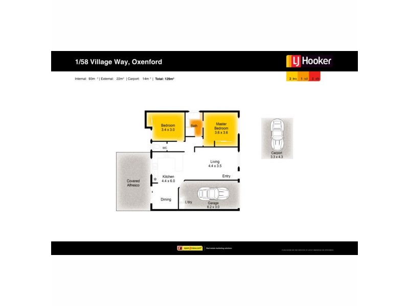 1/58 Village Way, Oxenford QLD 4210 Floorplan