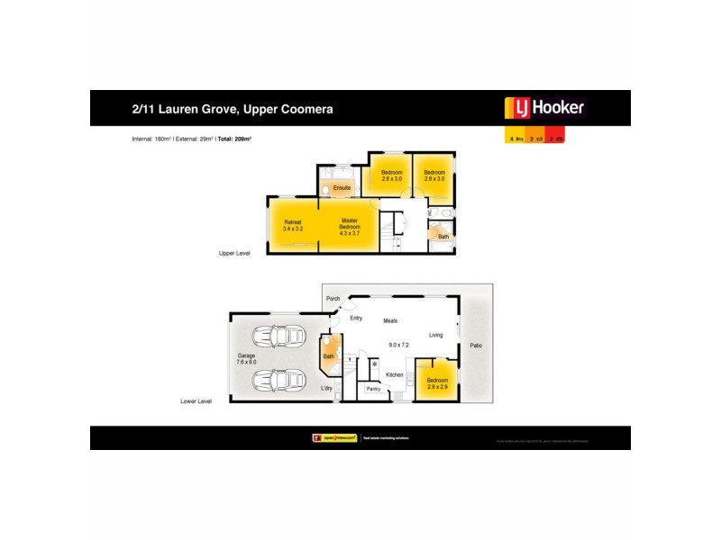 2/11 Lauren Grove, Upper Coomera QLD 4209 Floorplan