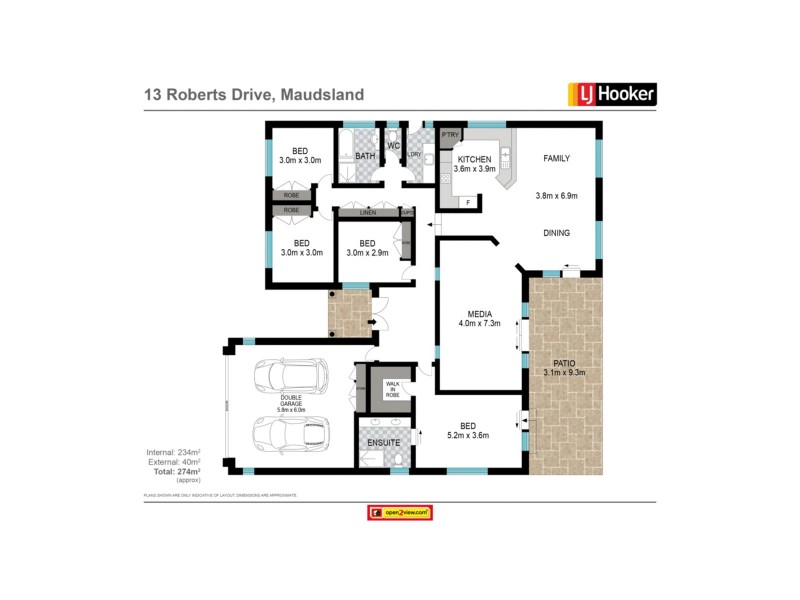 13 Roberts Drive, Maudsland QLD 4210 Floorplan