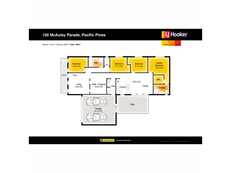 100 McAuley Parade, Pacific Pines QLD 4211 Floorplan