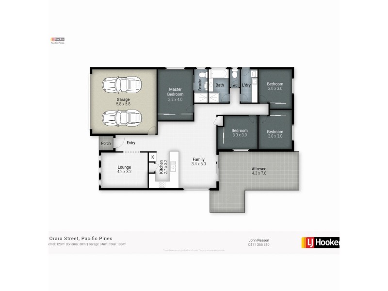 6 Orara Street, Pacific Pines QLD 4211 Floorplan