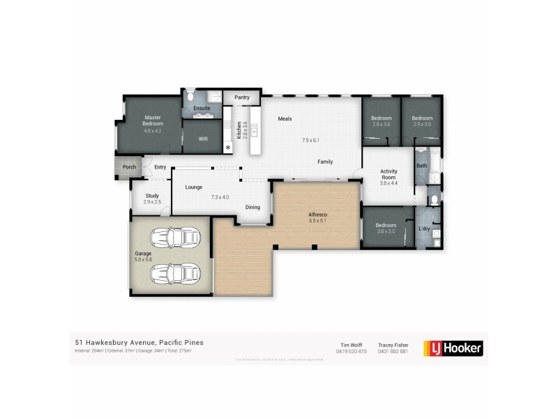 51 Hawkesbury Avenue, Pacific Pines QLD 4211 Floorplan