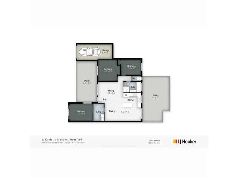 2/12 Metro Crescent, Oxenford QLD 4210 Floorplan