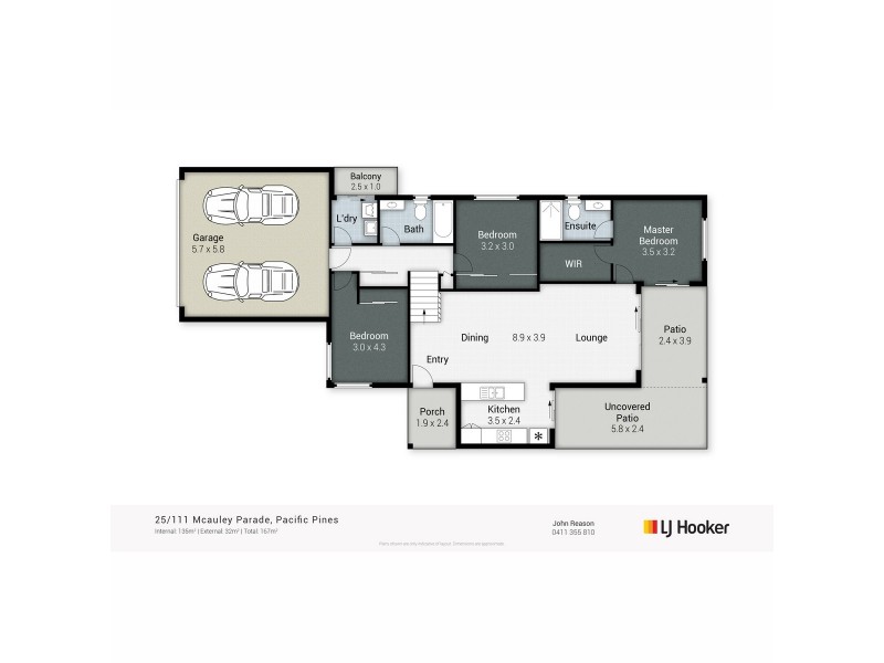 25/111 Mcauley Parade, Pacific Pines QLD 4211 Floorplan
