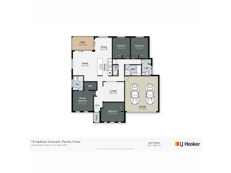 18 Hadrian Crescent, Pacific Pines QLD 4211 Floorplan