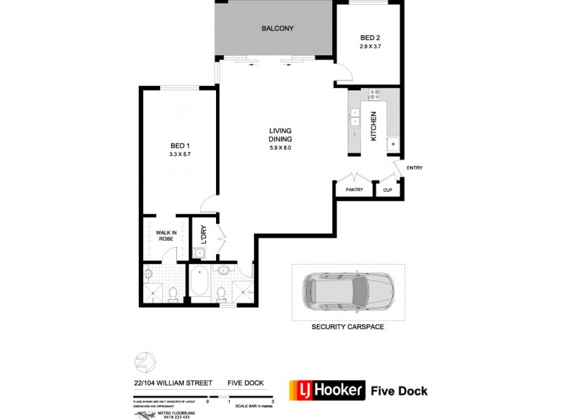 22/104 William Street, Five Dock NSW 2046 Floorplan