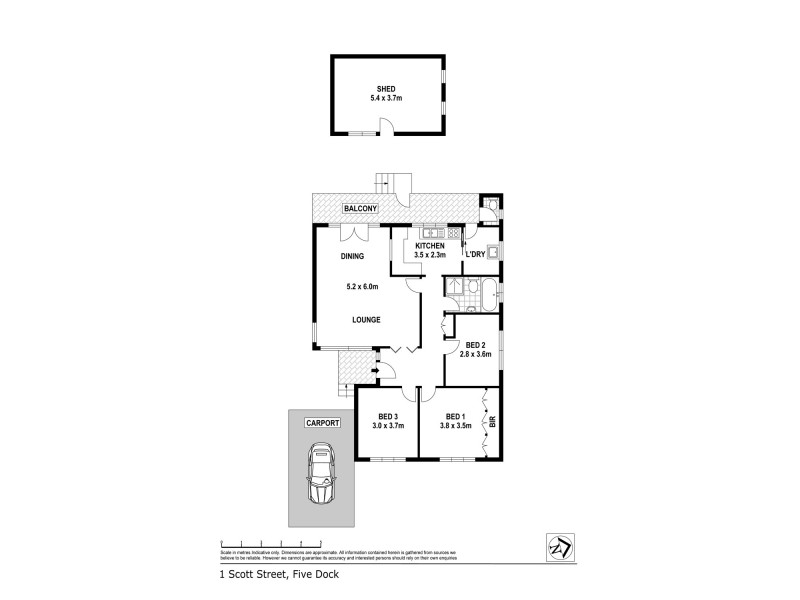 1 Scott Street, Five Dock NSW 2046 Floorplan