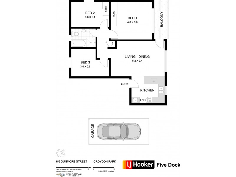 6/6 Dunmore Street, Croydon Park NSW 2133 Floorplan