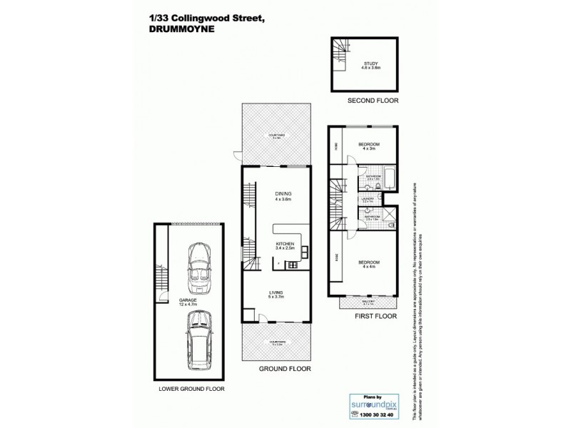 1/33-35 Collingwood Street, Drummoyne NSW 2047 Floorplan