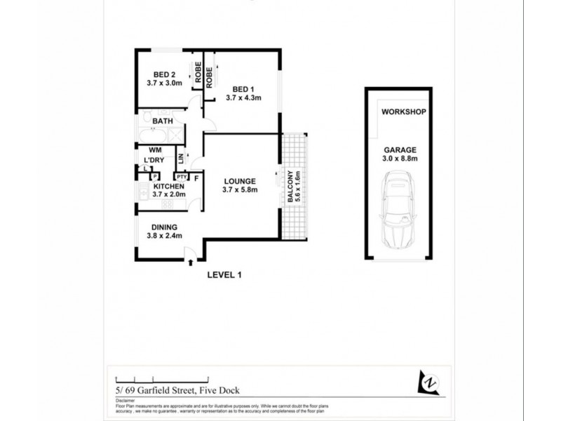 5/69 Garfield Street, Five Dock NSW 2046 Floorplan