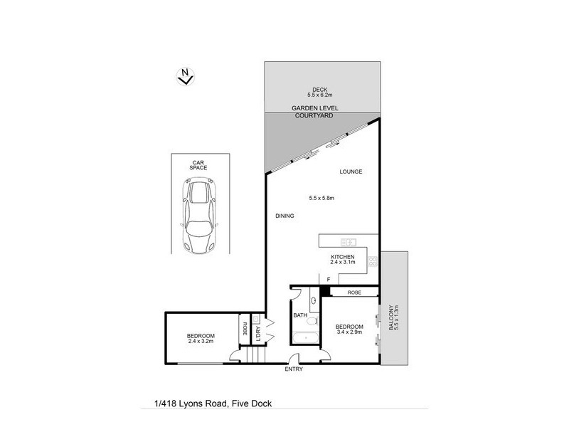 1/418 Lyons Road, Five Dock NSW 2046 Floorplan