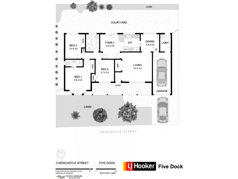 3 Newcastle Street, Five Dock NSW 2046 Floorplan