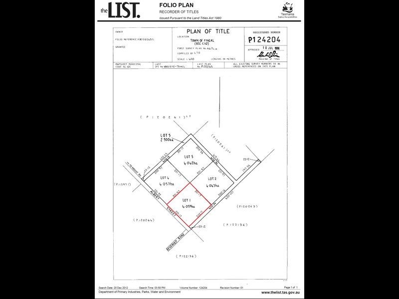 Lot 1 Albert Street, Fingal TAS 7214