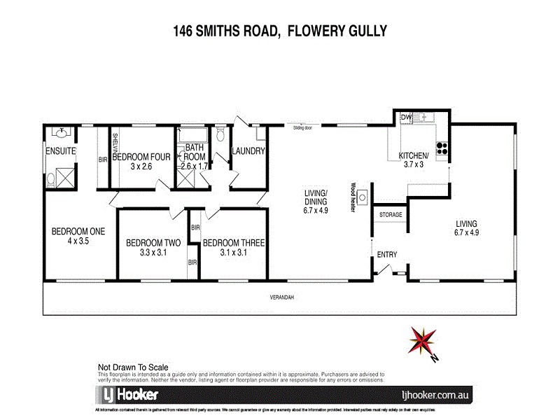 146 Smiths Road, Flowery Gully TAS 7270 Floorplan