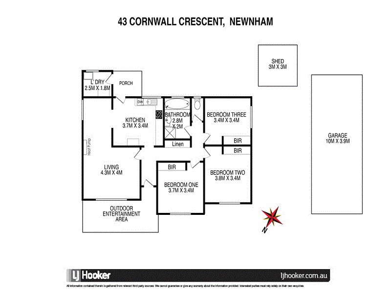 43 Cornwall Crescent, Newnham TAS 7248 Floorplan