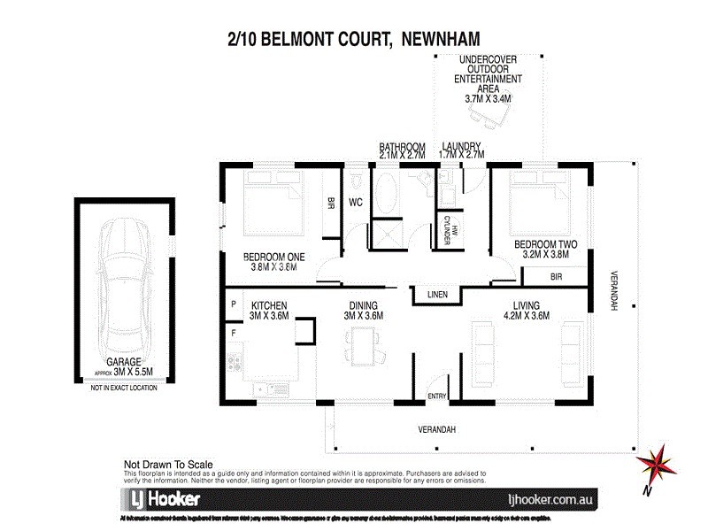 Unit 2/10 Belmont Court, Newnham TAS 7248 Floorplan