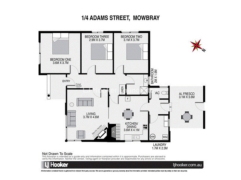 1/4 Adams Street, Mowbray TAS 7248 Floorplan