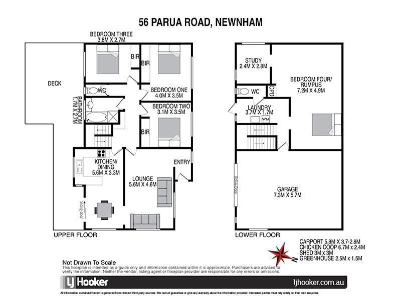 56 Parua Road, Newnham TAS 7248 Floorplan