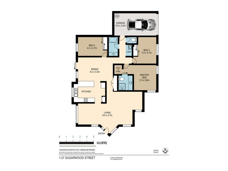 1/27 Sugarwood Street, Bellbowrie QLD 4070 Floorplan
