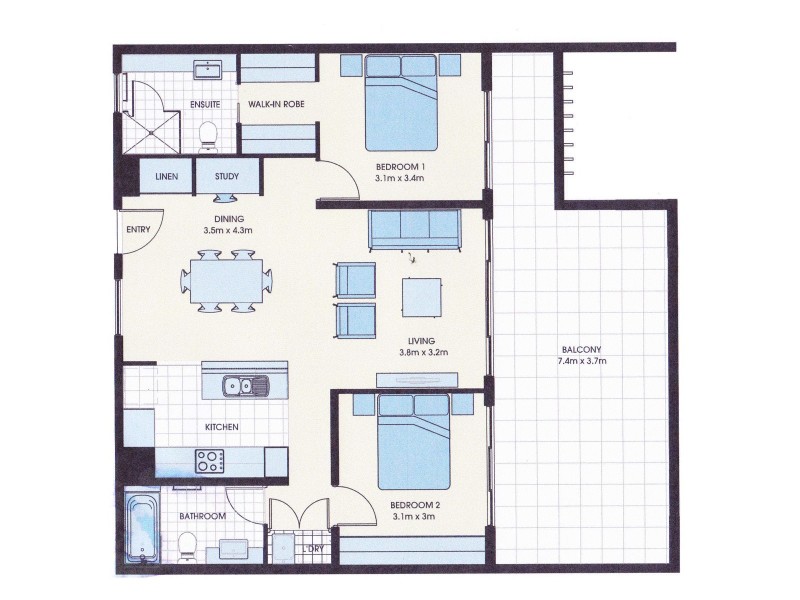 6/29 Alpha Street, Taringa QLD 4068 Floorplan