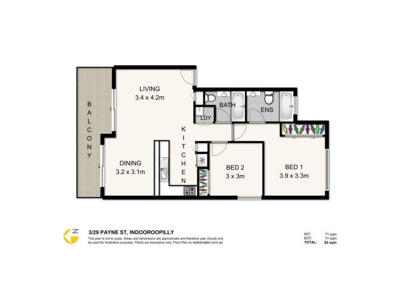 3/29 Payne Street, Indooroopilly QLD 4068 Floorplan