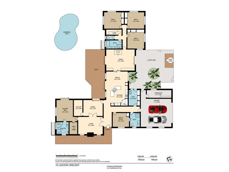 15 Lagoon Crescent, Bellbowrie QLD 4070 Floorplan