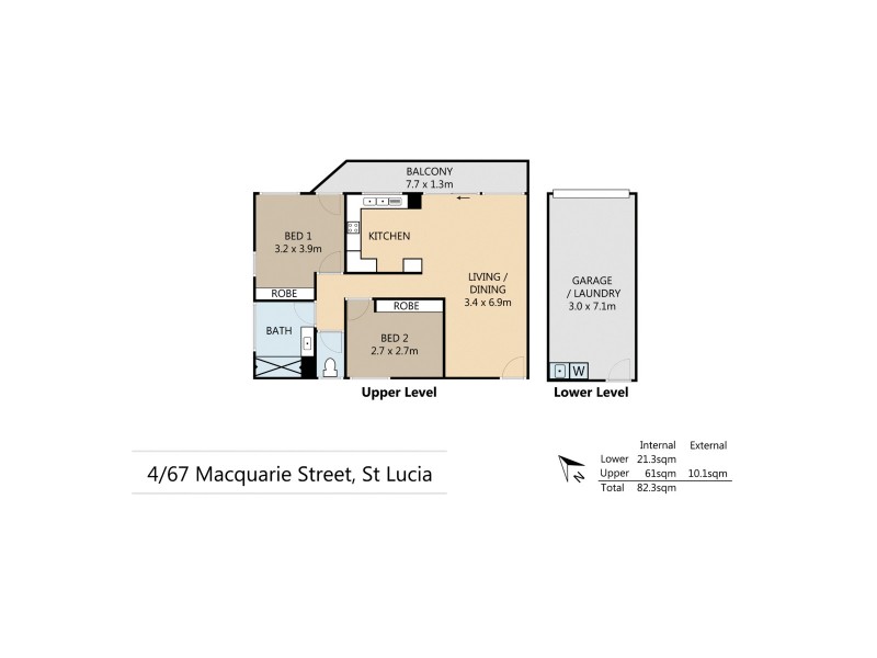 4/67 Macquarie Street, St Lucia QLD 4067 Floorplan
