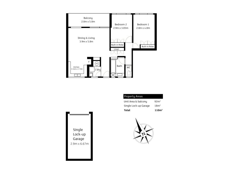 18/15 Bellevue Terrace, St Lucia QLD 4067 Floorplan