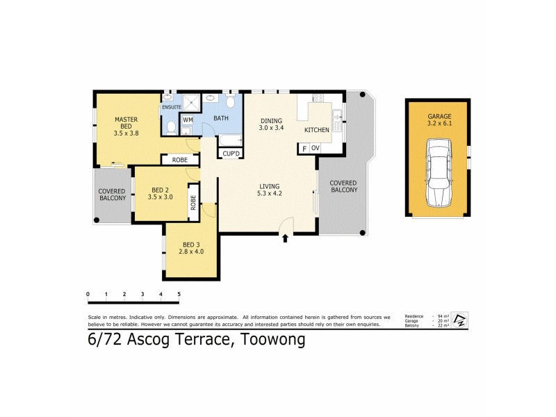 6/72 Ascog Terrace, Toowong QLD 4066 Floorplan