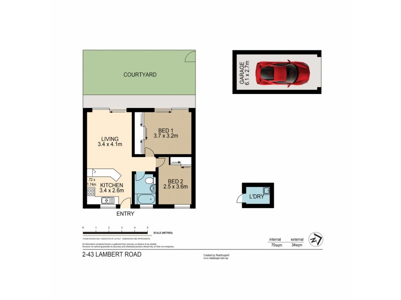 2/43 Lambert Road, Indooroopilly QLD 4068 Floorplan