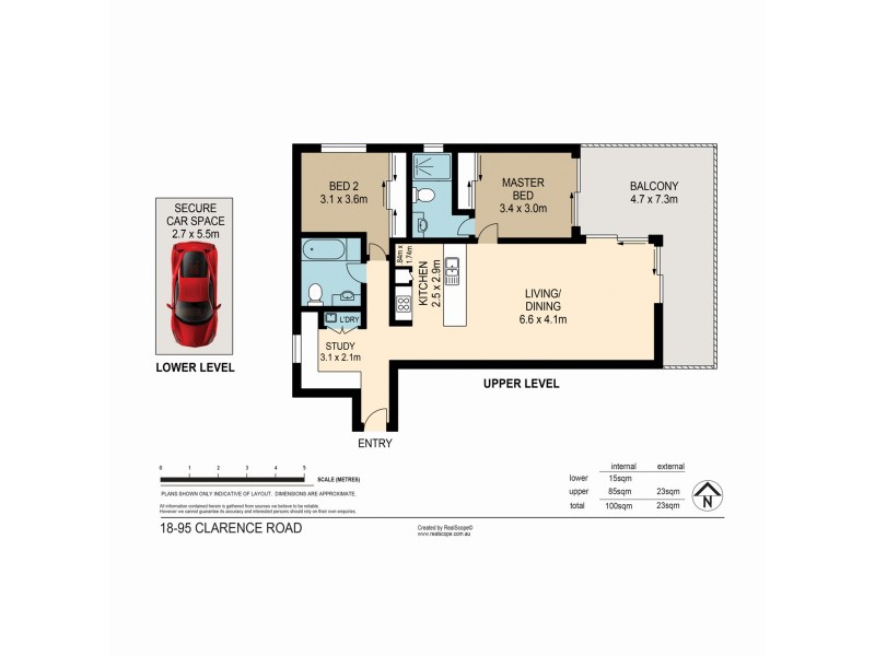 18/95 Clarence Road, Indooroopilly QLD 4068 Floorplan