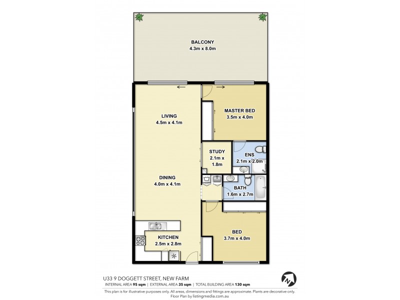 33/9 Doggett Street, Fortitude Valley QLD 4006 Floorplan