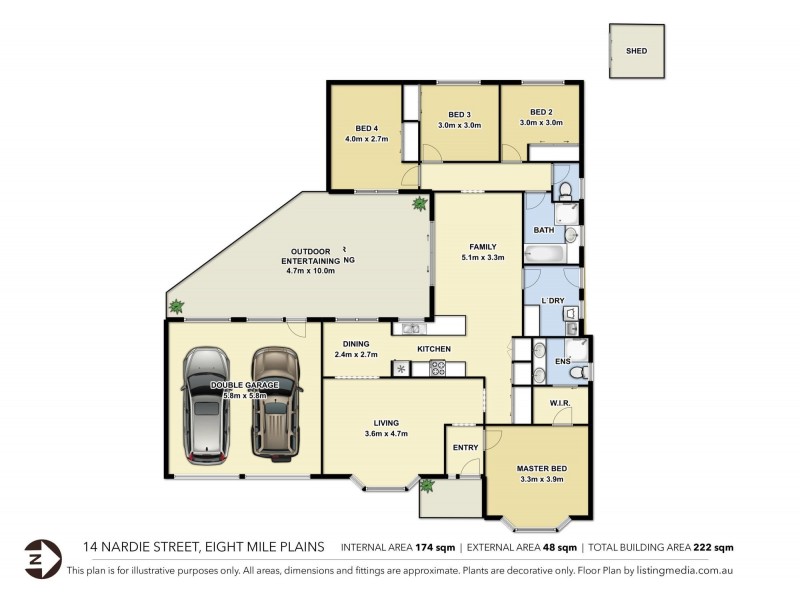 14 Nardie Street, Eight Mile Plains QLD 4113 Floorplan