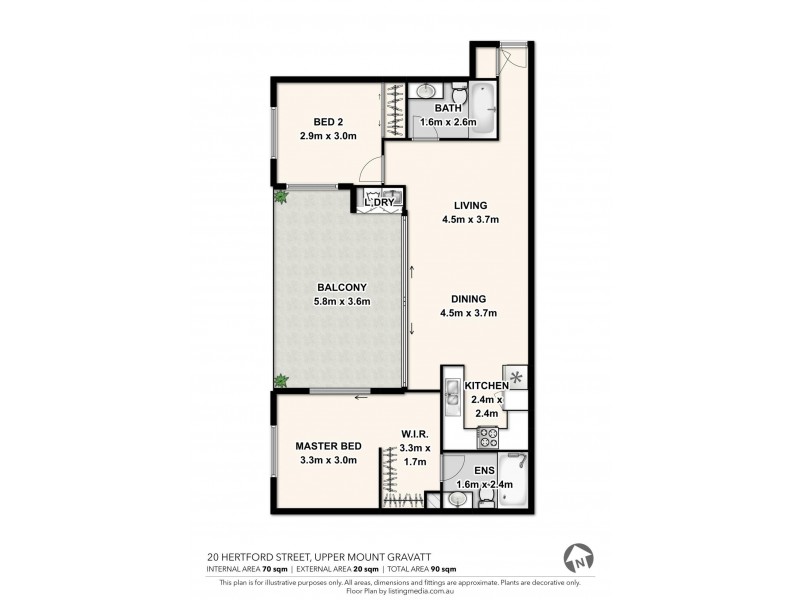 13/20 Hertford Street, Upper Mount Gravatt QLD 4122 Floorplan