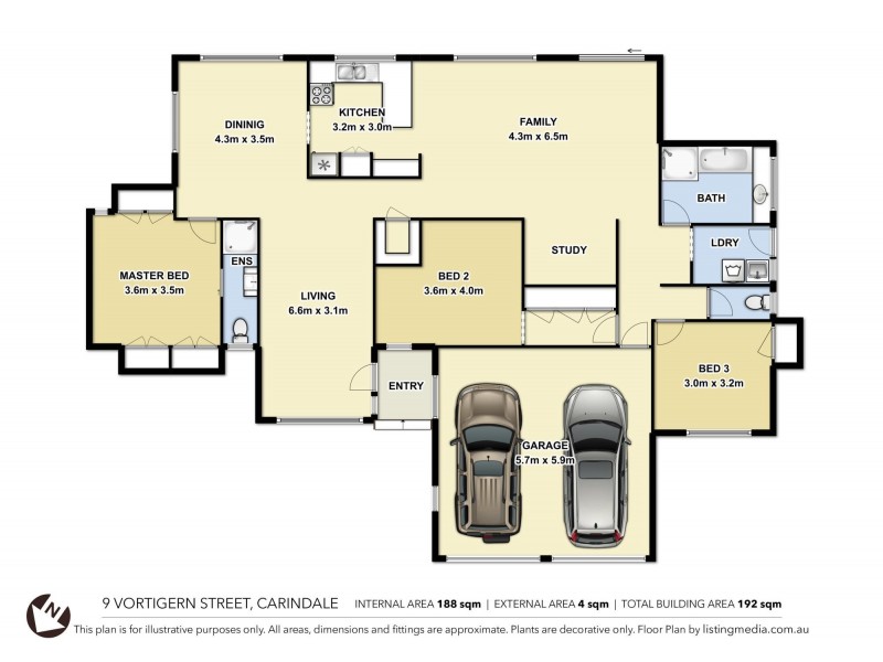 9 Vortigern Street, Carindale QLD 4152 Floorplan