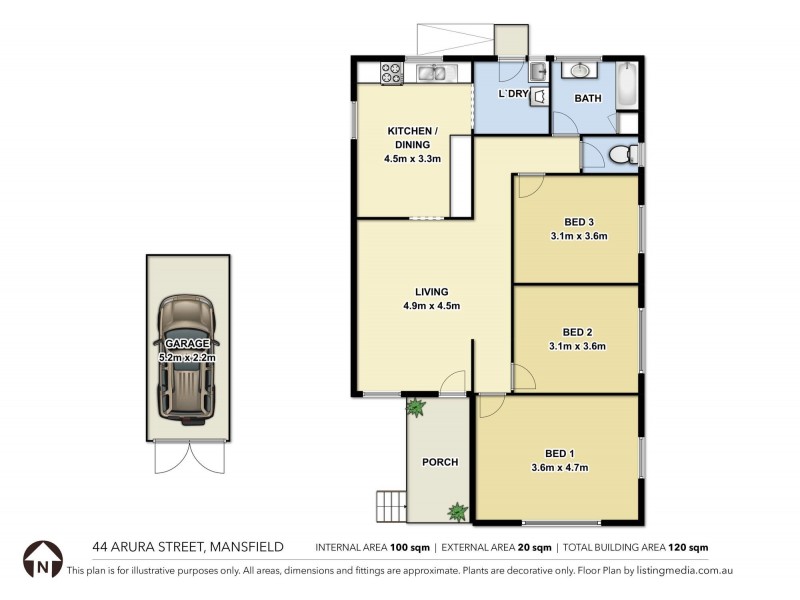 44 Arura Street, Mansfield QLD 4122 Floorplan