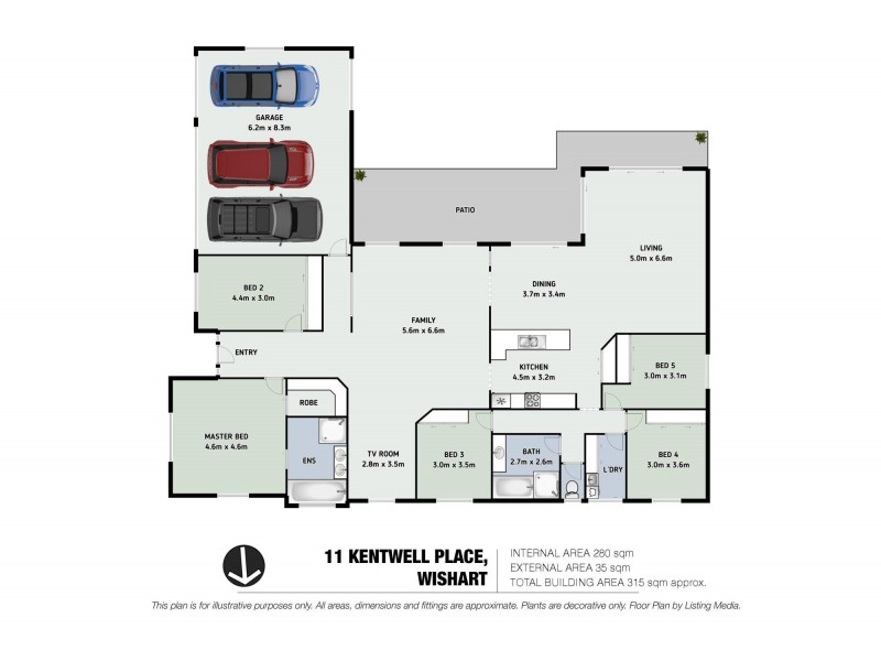 11 Kentwell Place, Wishart QLD 4122 Floorplan