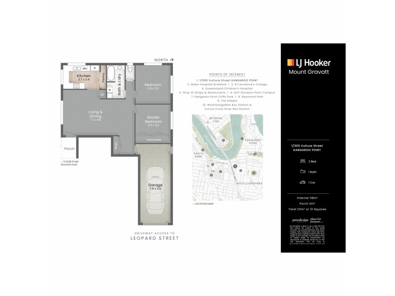 1/300 Vulture Street, Kangaroo Point QLD 4169 Floorplan