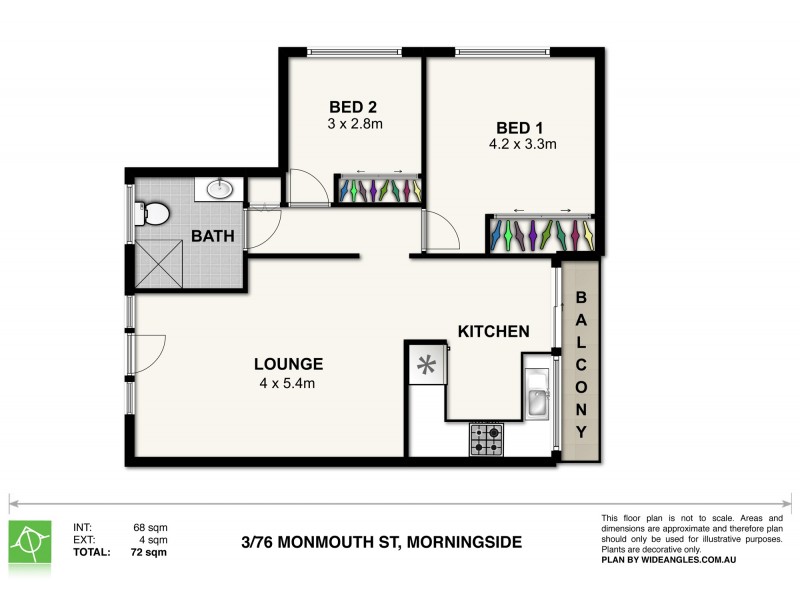 3/76 MONMOUTH ST, Morningside QLD 4170 Floorplan