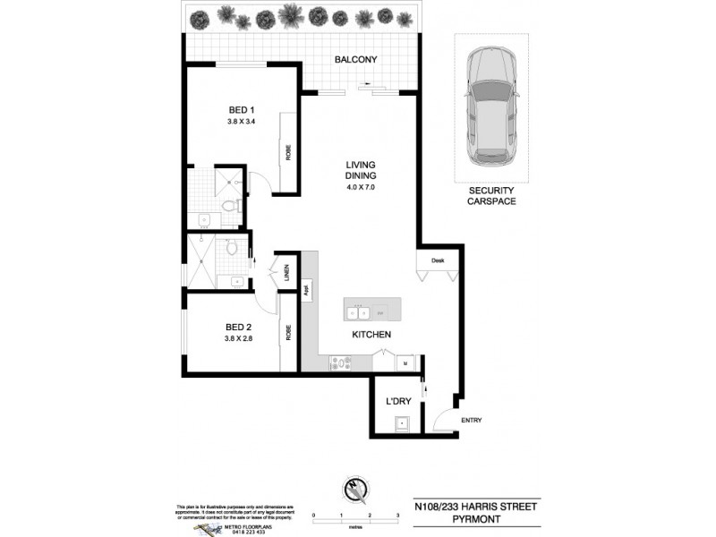 N108/233 Harris Street, Pyrmont NSW 2009 Floorplan