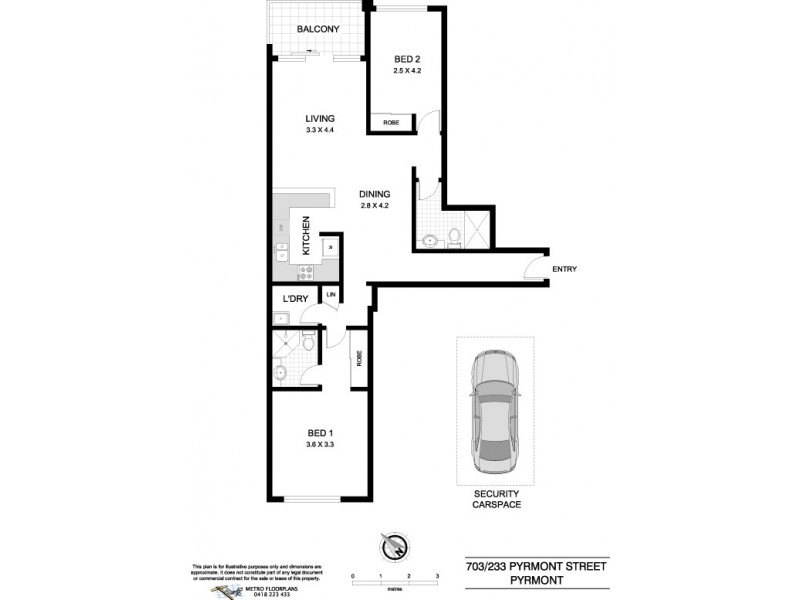 703/233 Pyrmont St, Pyrmont NSW 2009 Floorplan