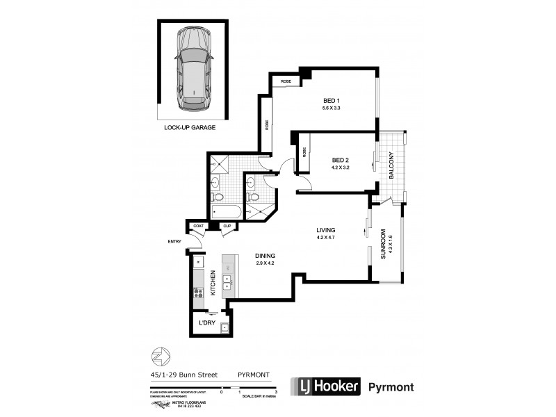 45/1-29 Bunn St, Pyrmont NSW 2009 Floorplan