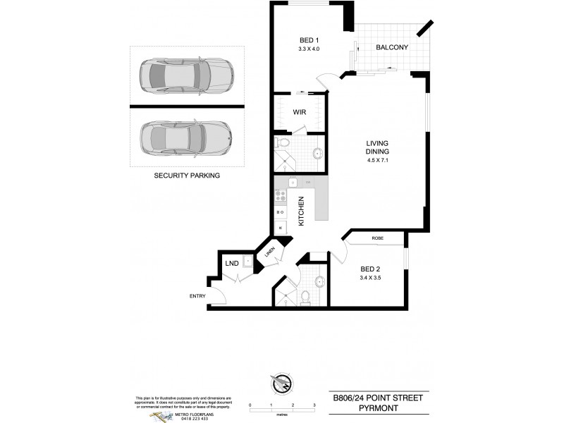 B806/24 Point Street, Pyrmont NSW 2009 Floorplan