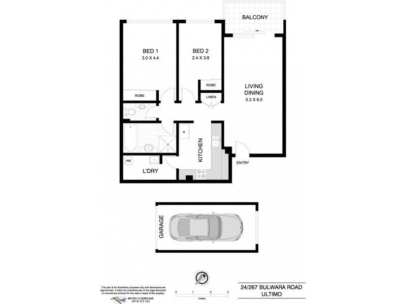 24/267 Bulwara Road, Ultimo NSW 2007 Floorplan